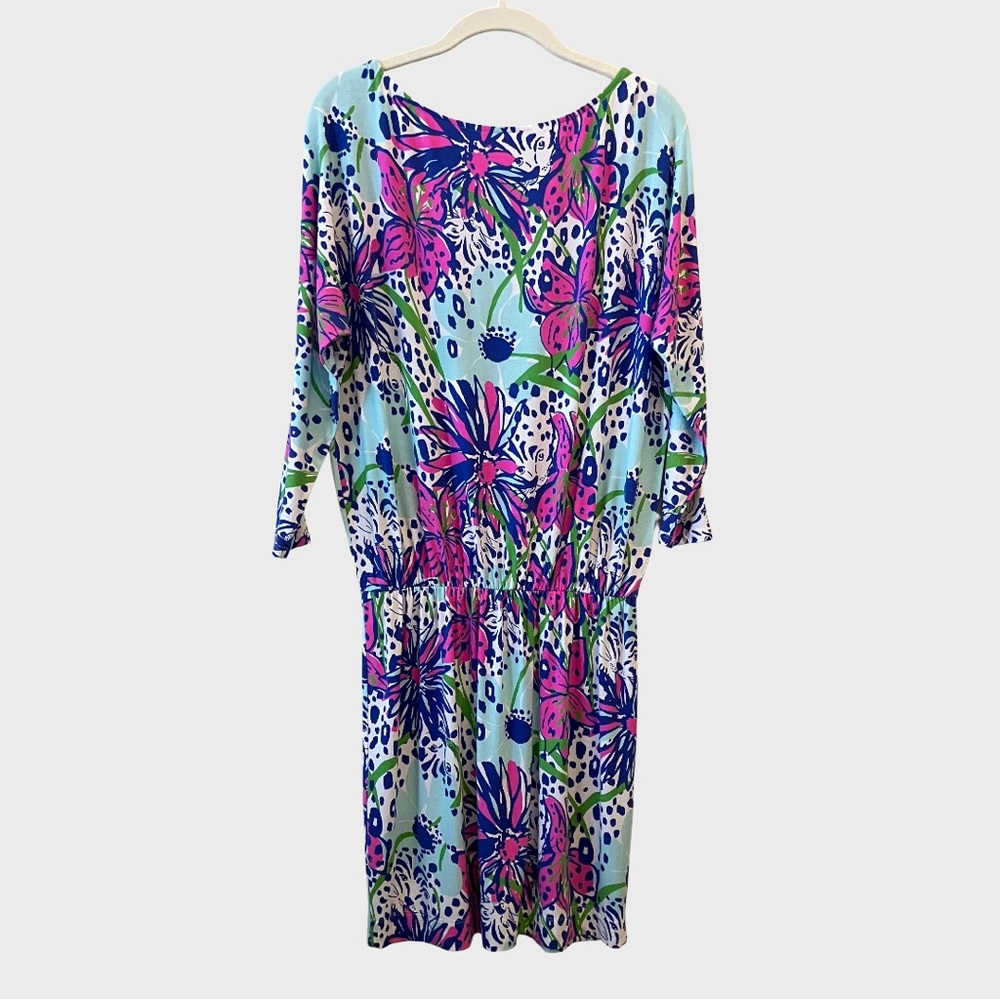 Lilly Pulitzer Cara Dress Dolman In the Garden Resort White Floral Multi S - Picture 2 of 12